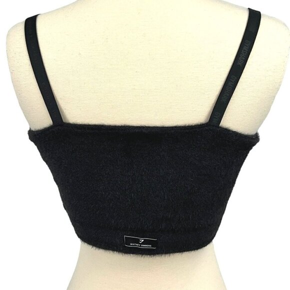 Gymshark Women's M Whitney Eyelash Knit Bandeau Black Lounge Casual - Picture 3 of 10